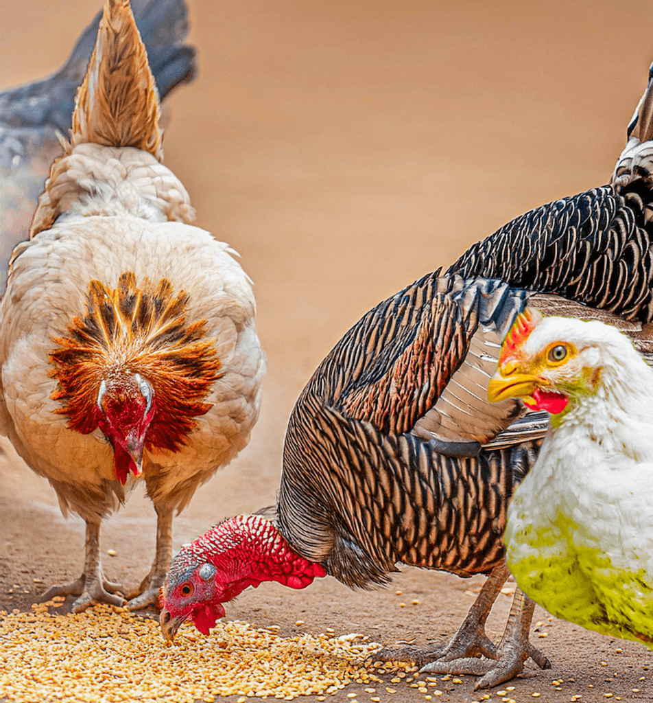 gallinas pollos y pavos