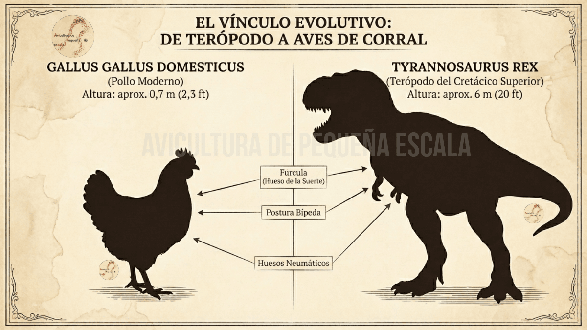 El vínculo evolutivo de terópodo a aves de corral