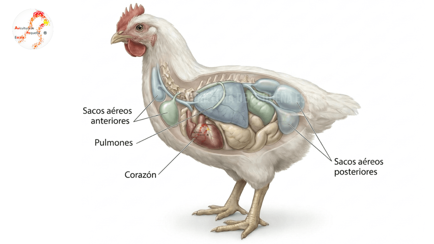 [Imagen de diagrama sistema cardio respiratorio pollo]